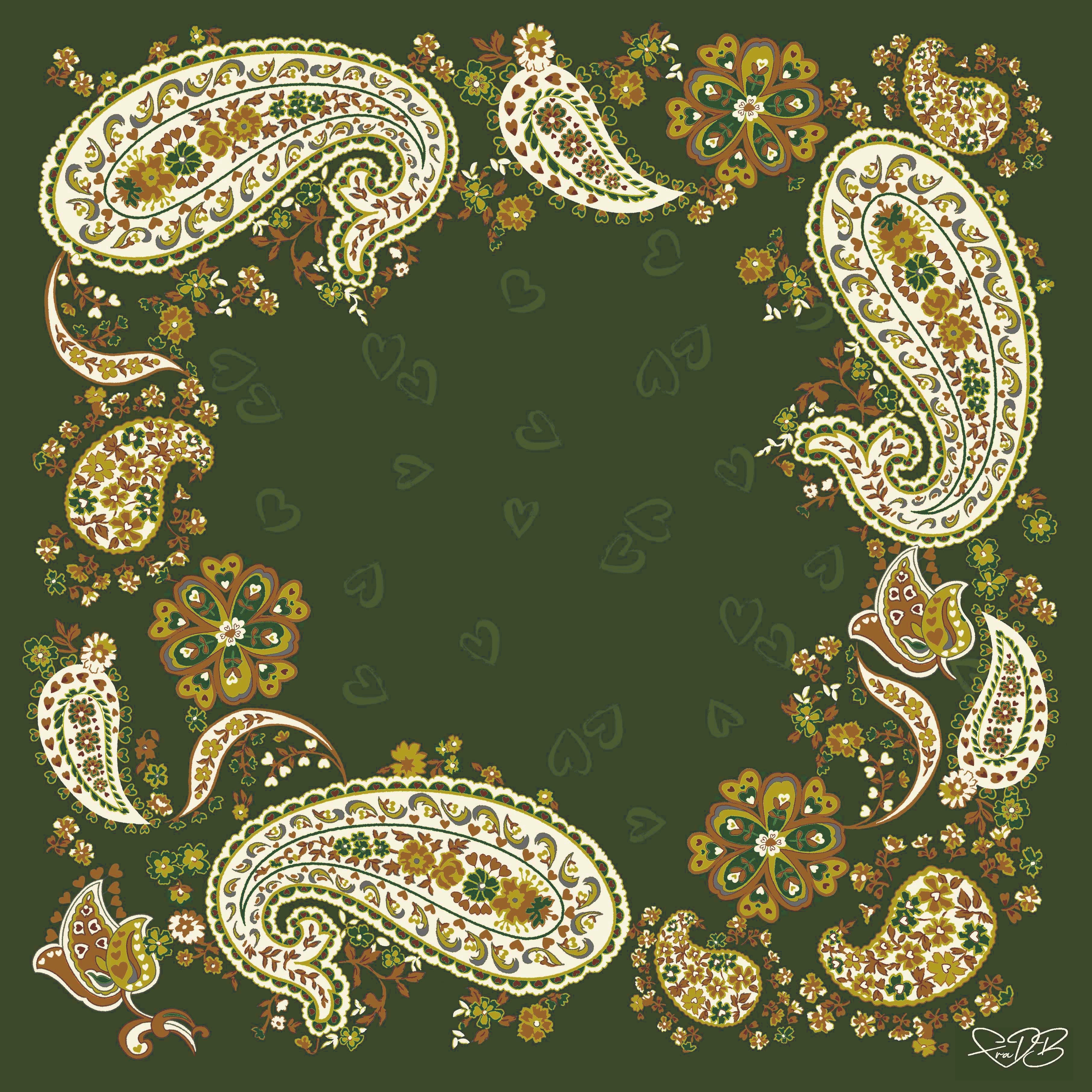 Foulard Oriental hearts